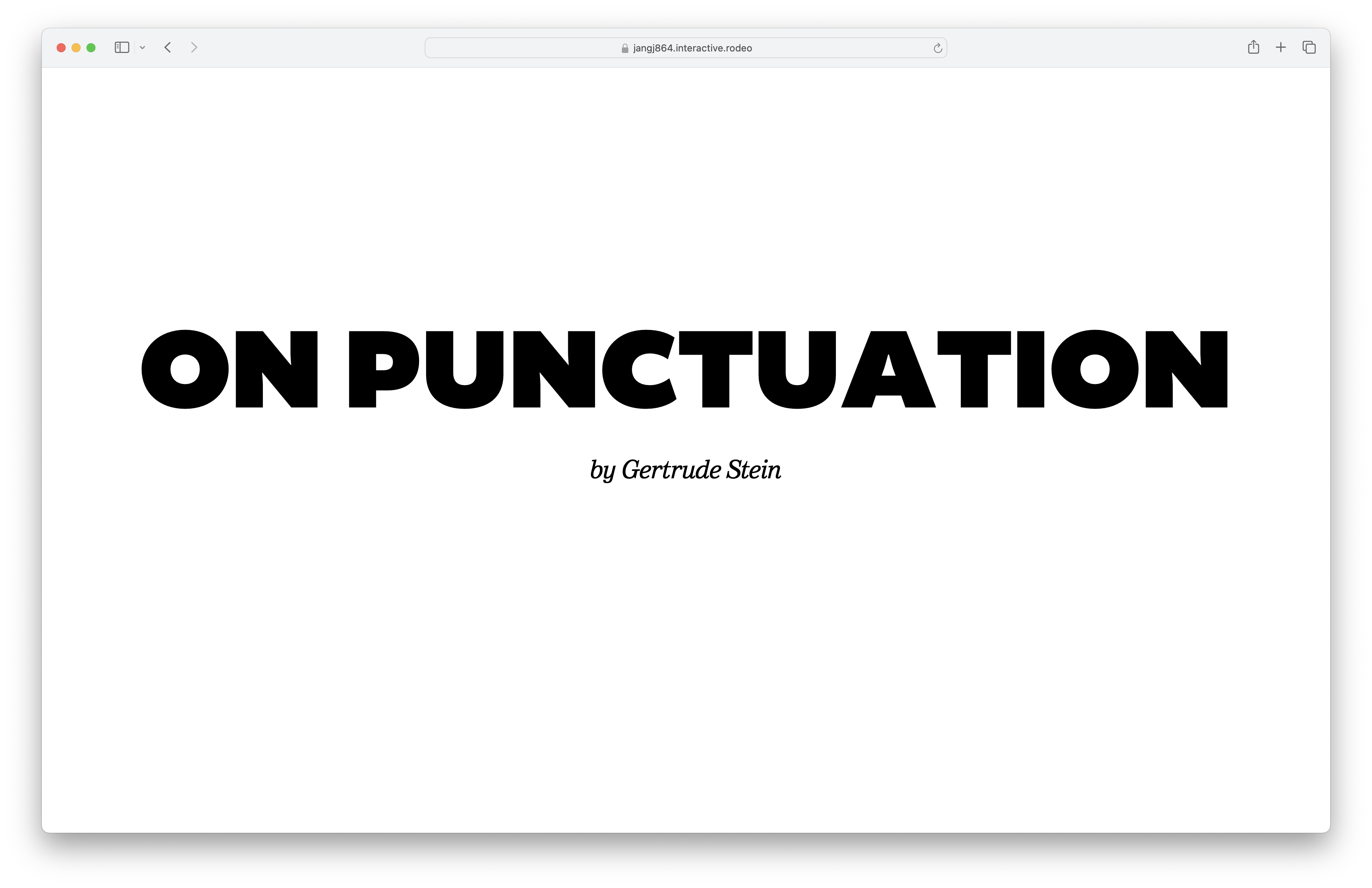 ON PUNCTUATION